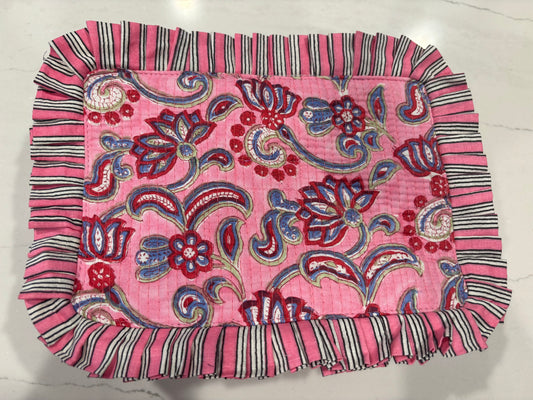 Pink Paisley Cosmetic Bag