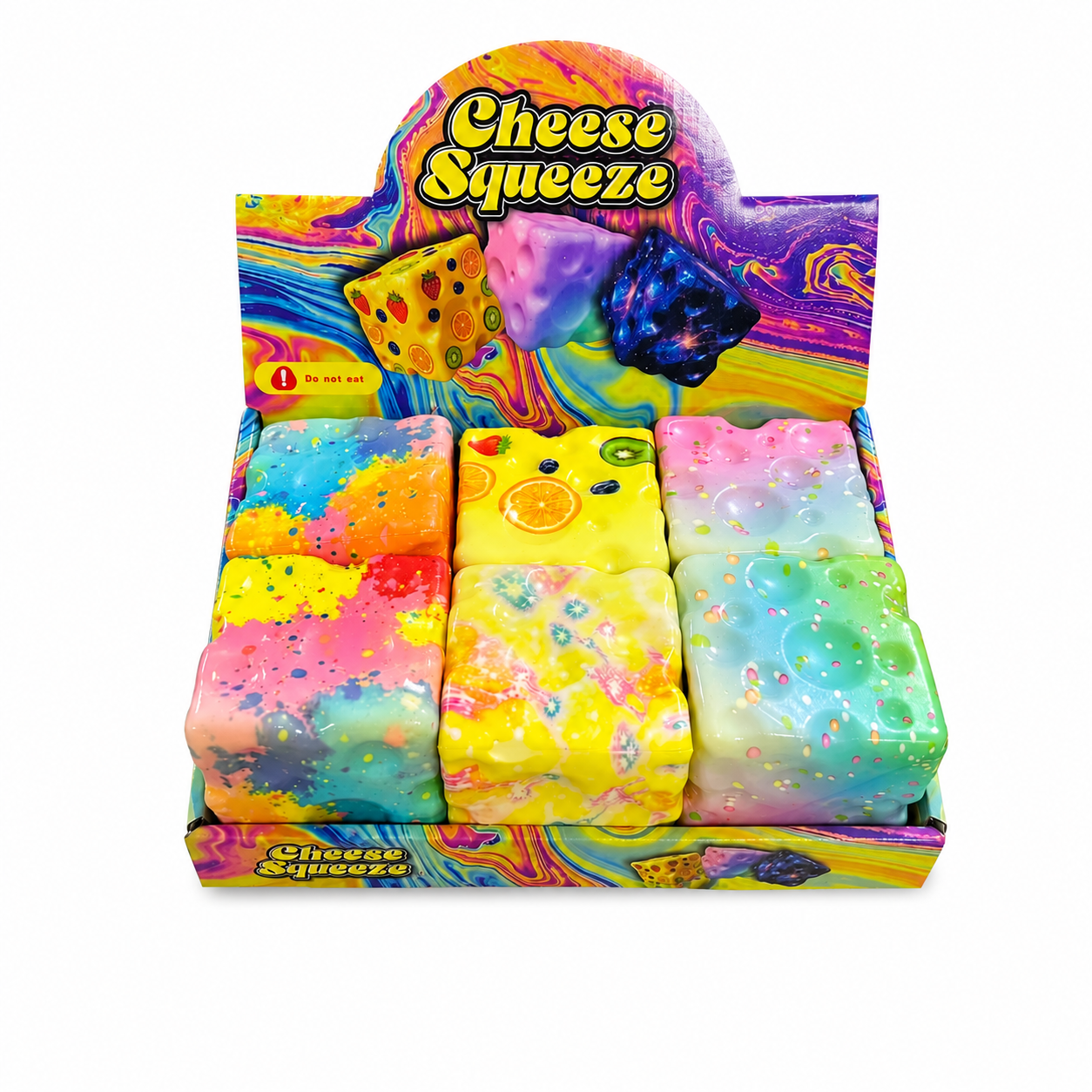 Fun Cheese Squeeze Variety Squishy Pack of 6