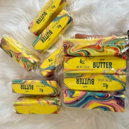 Art Swirl Butter Sensory Toy Set – Slow Rise Fidget Foam Butter Sticks (Set of 12)