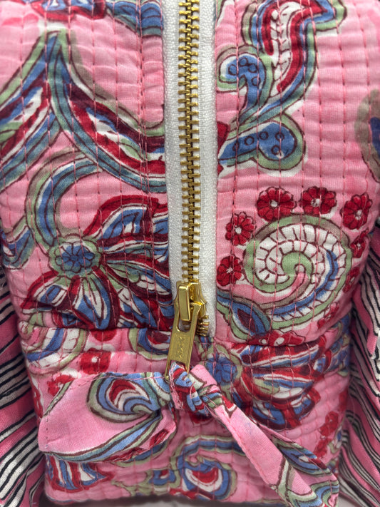 Pink Paisley Cosmetic Bag