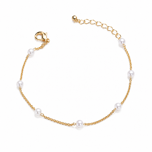 Pearl Anklet | Dainty Gold Beach Jewelry