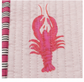 Lobster Scalloped Trim Coastal Pink Tote