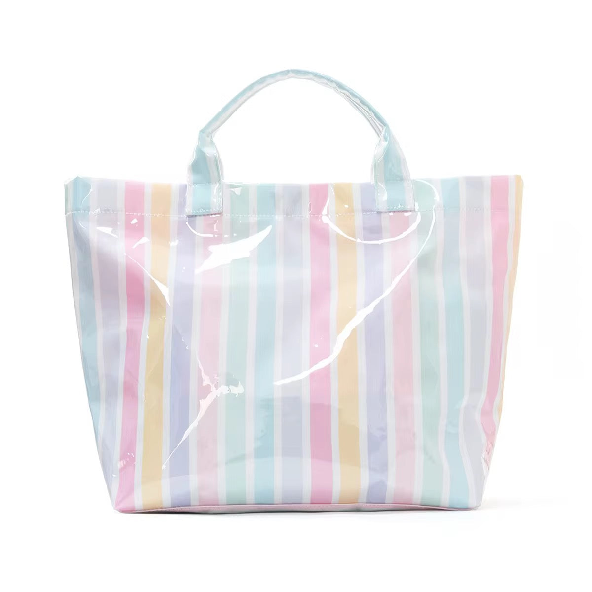 Happy Striped Pool Tote Bag – Waterproof Beach & Summer Tote