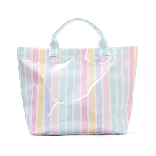 Happy Striped Pool Tote Bag – Waterproof Beach & Summer Tote