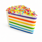 Mini Rainbow Cake Squishy Foam Cake Squishy Toy with Rainbow Sprinkles | Individually Wrapped Sensory Squishy