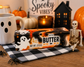 Halloween Ghost Butter Squishy – Orange & Black Slow Rise Butter Toy