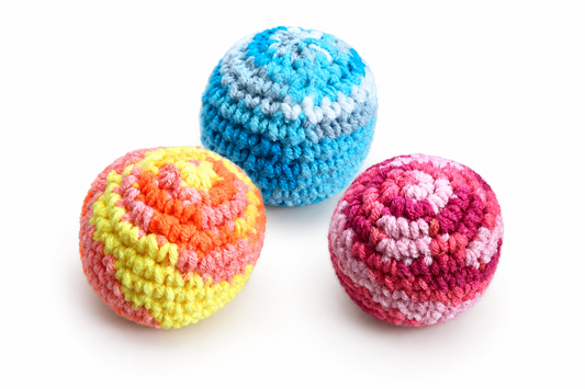 Crochet Hacky Sack Set of 3