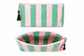 Preppy Stripe Cosmetic Bag – Waterproof Makeup Bag, Travel Toiletry Pouch