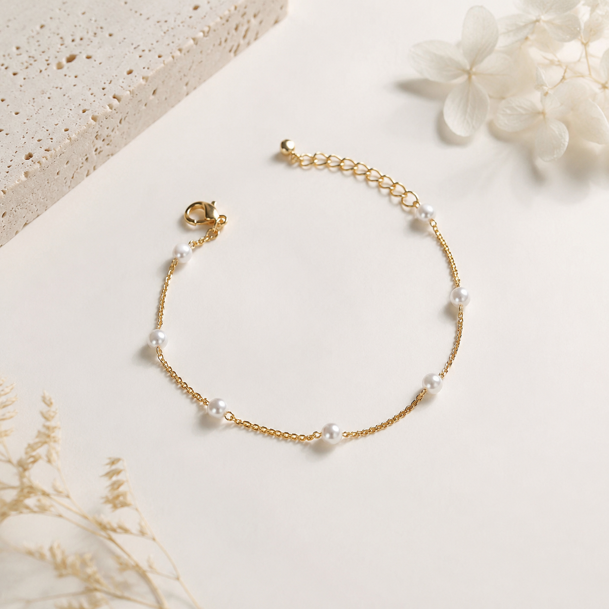 Pearl Anklet | Dainty Gold Beach Jewelry