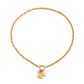 LOVE Gold Heart Pearl Charm Necklace | 18K Gold Plated Tarnish-Free Dainty Love Necklace Necklace