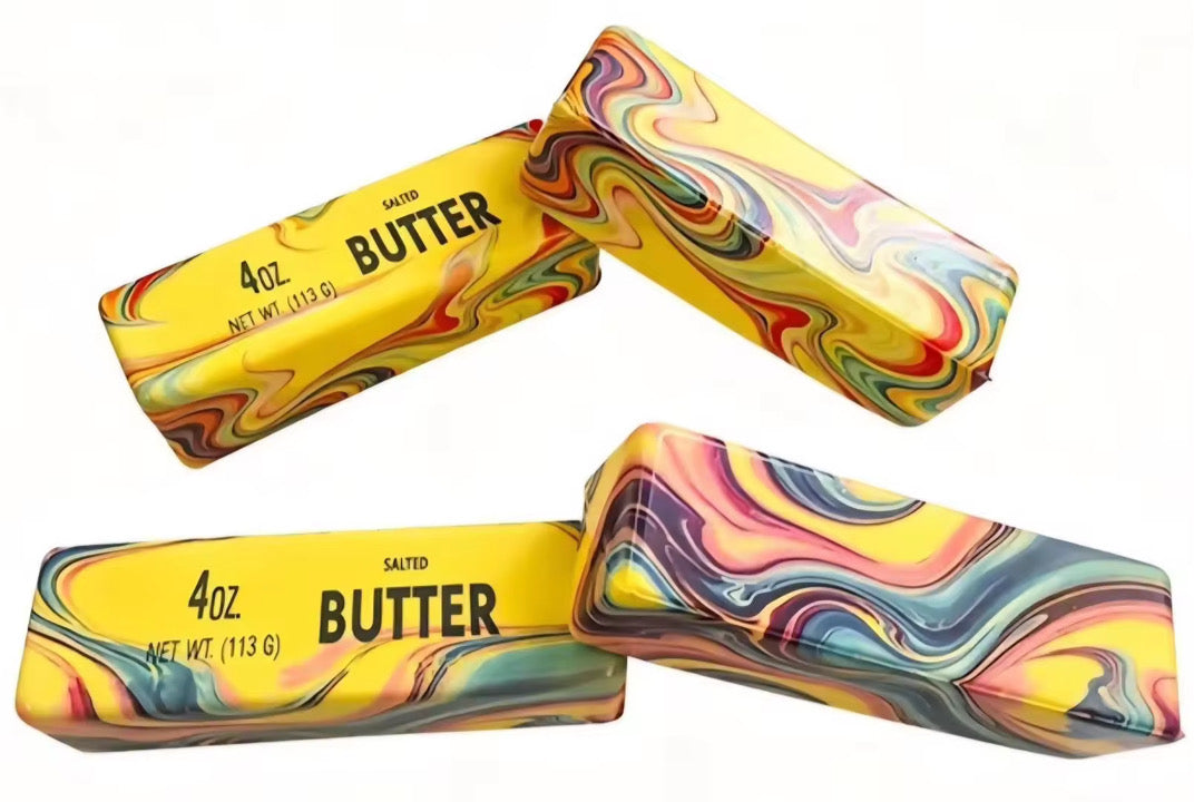 Art Swirl Butter Sensory Toy Set – Slow Rise Fidget Foam Butter Sticks (Set of 12)