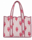 Lobster Scalloped Trim Coastal Pink Tote