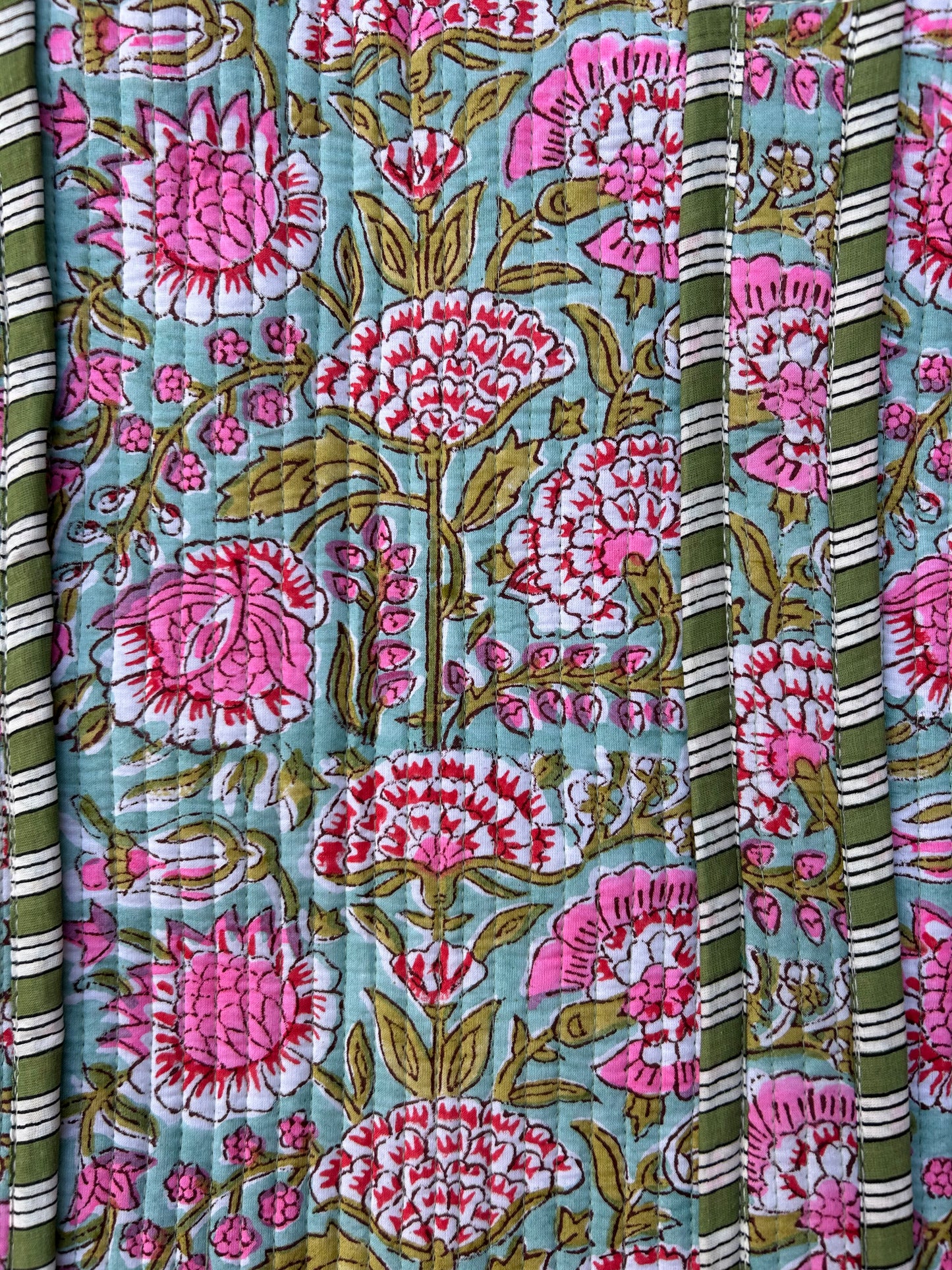 Spring Garden Floral Quilted Tote Bag