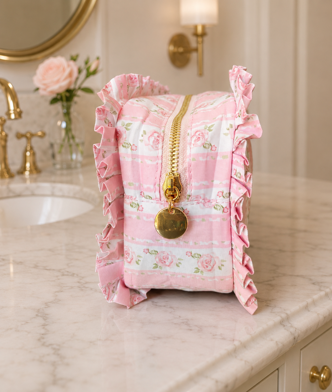 Sweet Rose Cosmetic Bag