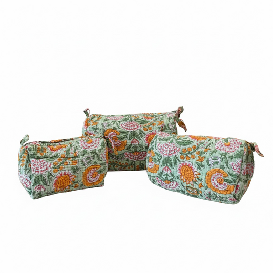 Wildflower Cosmetic Bag Set