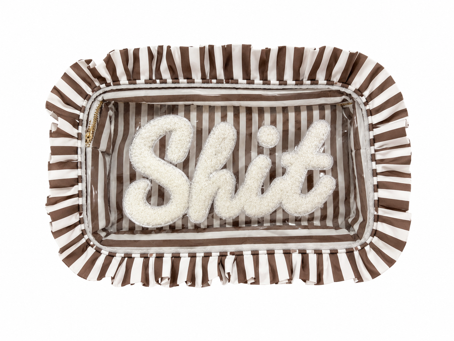“Shit” Ruffle Cosmetic Bag