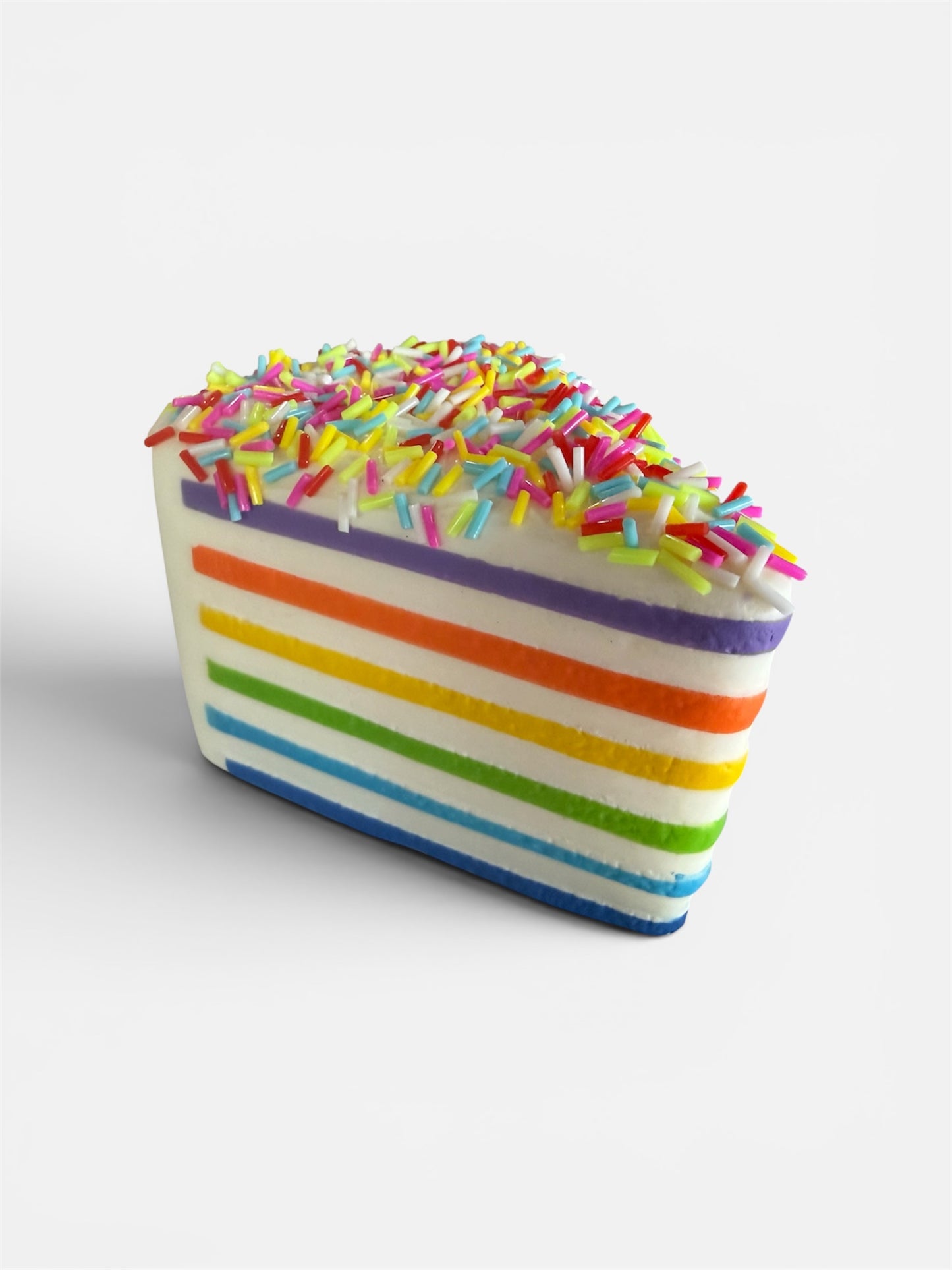 OG Rainbow Cake Squishy Set of 15 – Slow Rise Foam Cake Slice Toy with Rainbow Sprinkles | Individually Wrapped Sensory Squishy
