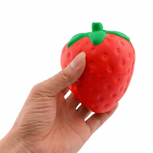 Large Strawberry Squishy Toy – Slow Rising Stress Toy
