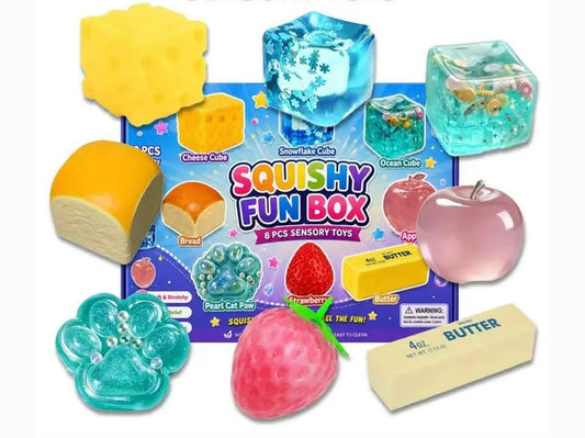 Squishy Fun Box 8-piece Sensory/Squishy Assortment