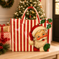 Vintage Santa Striped Holiday Tote Bag