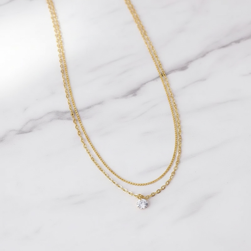 Double Strand CZ Anklet