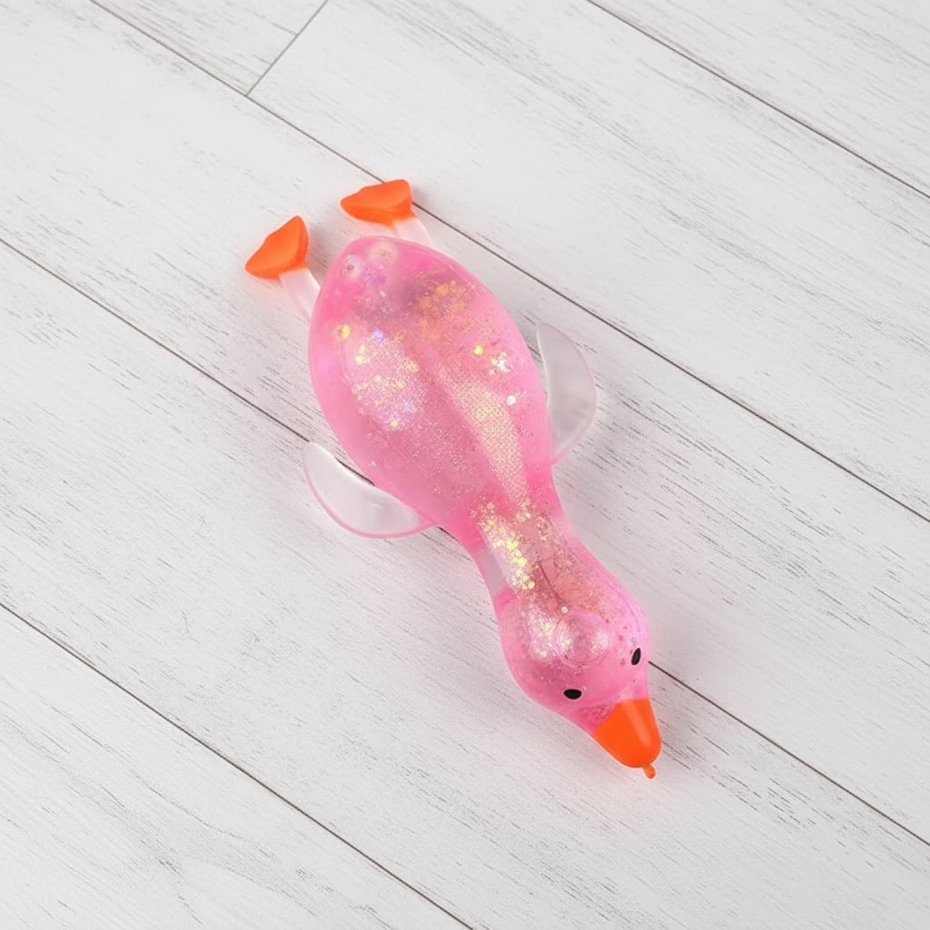 Glitter Duck Squishy- Stretchy Stress Relief Fidget Toy