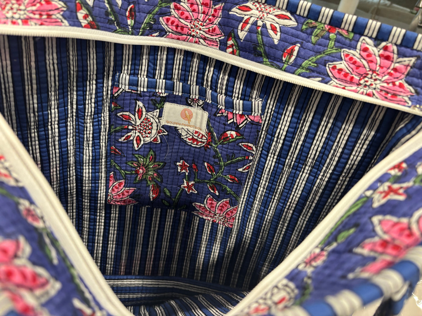 Royal Floral Tote