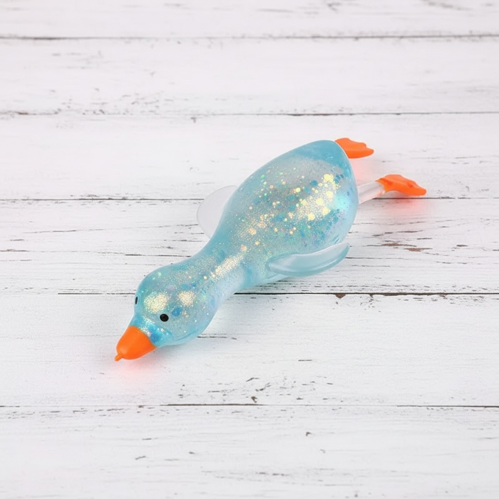 Glitter Duck Squishy- Stretchy Stress Relief Fidget Toy