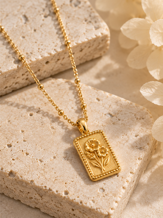 Flora 18K Gold-Plated Floral Pendant Necklace