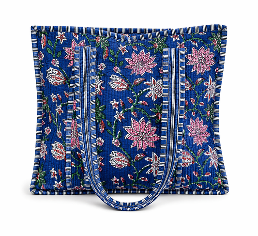 Royal Floral Tote