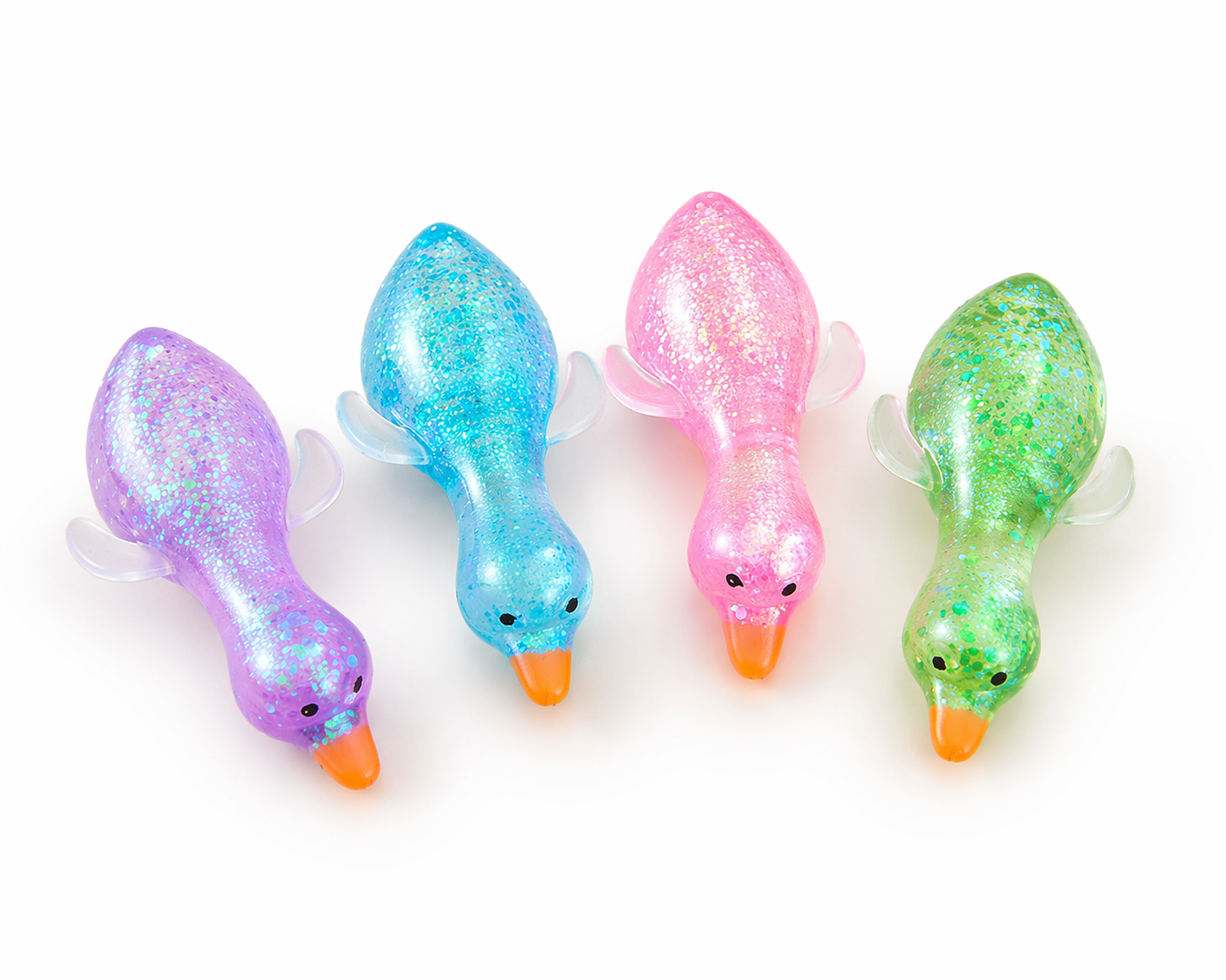 Glitter Duck Squishy- Stretchy Stress Relief Fidget Toy