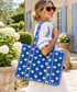 Provence Quilted Tote – Blue & White Floral Shoulder Bag