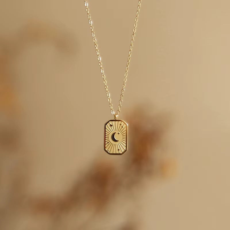 Luna Reversible Crescent Moon Necklace