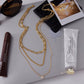 Valentina Gold Triple-Layer Solitaire Necklace
