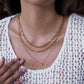 Valentina Gold Triple-Layer Solitaire Necklace