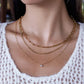 Valentina Gold Triple-Layer Solitaire Necklace